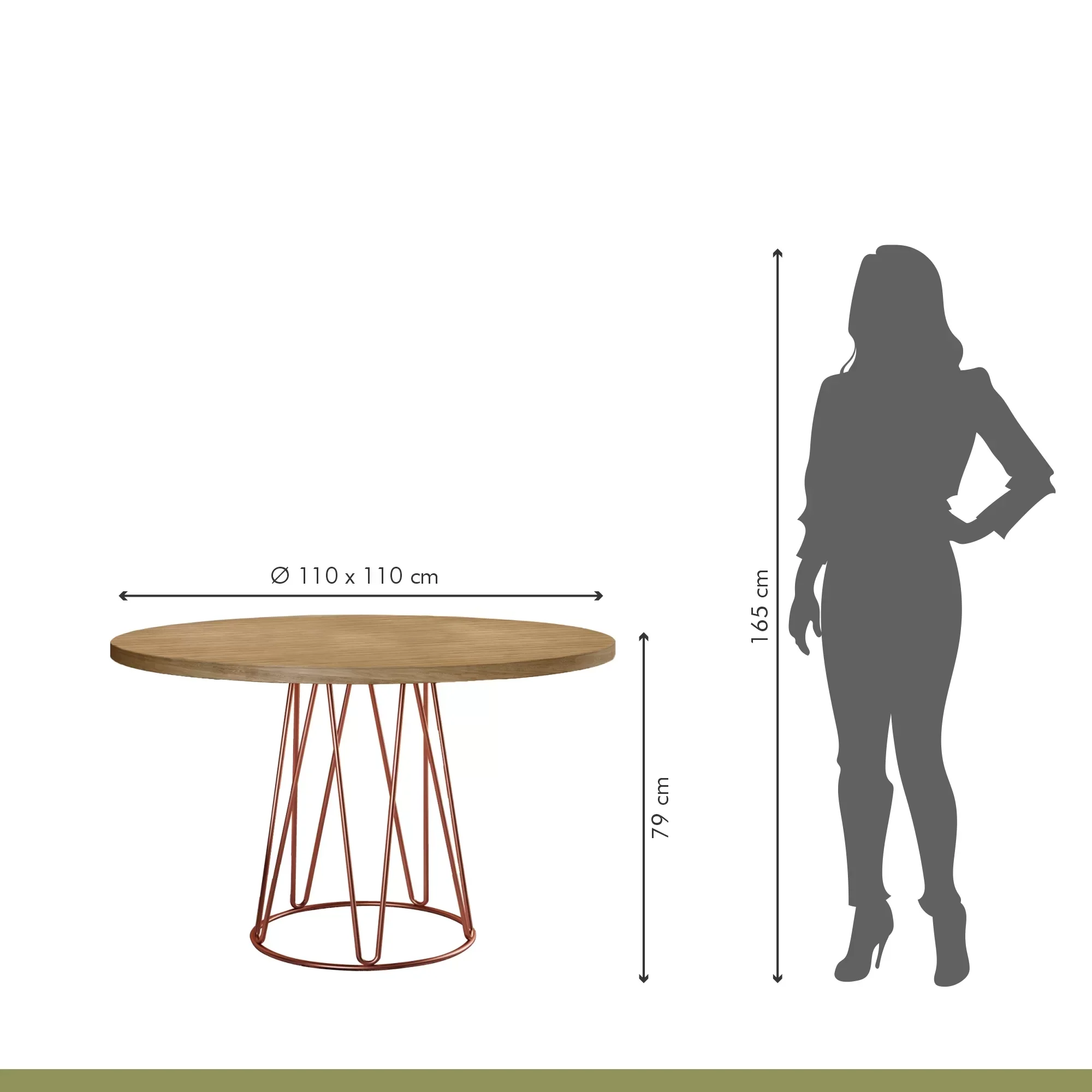 Conjunto Sala de Jantar Mesa 110cm MDF/BP e 4 Cadeiras Dubai Mais Decor - 3