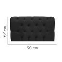 Ver imagem 2 de Painel Estofado Luxo Capitonê Livia 90cm Solteiro para Cama Box Corino Preto - Gat Magazine