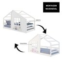 Ver imagem 5 de Cama Montessoriano Casinha com Janela Madeira Maciça Branco Housin