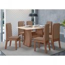 Ver imagem 5 de Conjunto Sala De Jantar 1,35 Com 6 Cadeiras Amêndoa 73B