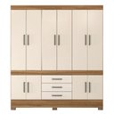 Ver imagem 2 de Guarda Roupa Casal 10 Portas New Murano Amêndola Off White - Demóbile