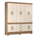 Ver imagem 1 de Guarda Roupa Casal 10 Portas New Murano Amêndola Off White - Demóbile