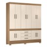Guarda Roupa Casal 10 Portas New Murano Amêndola Off White - Demóbile - 1