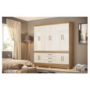 Ver imagem 4 de Guarda Roupa Casal 10 Portas New Murano Amêndola Off White - Demóbile