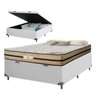 Cama Box com Baú Casal + Colchão de Molas Ensacadas - Atlanta - Apolospuma Premium - 138x188x64cm:br - 2