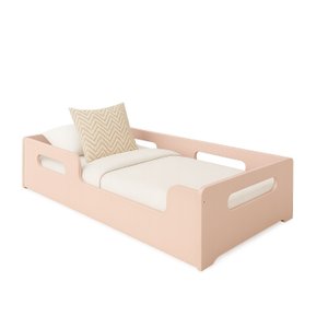Cama Solteiro Infantil Princesa Menina Grade Lateral Mdf - Rose
