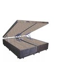 Ver imagem 4 de Base Box Baú Casal Luxo Blindado Bipartido NK Camas Suede Marrom 41x138x188