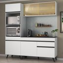 Ver imagem 3 de Armário de Cozinha Compacta 182cm Veneza Multimóveis V3695 Branco/Preto