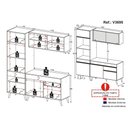 Ver imagem 5 de Armário de Cozinha Compacta 182cm Veneza Multimóveis V3695 Branco/Preto