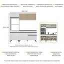 Ver imagem 4 de Armário de Cozinha Compacta 182cm Veneza Multimóveis V3695 Branco/Preto