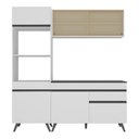Ver imagem 7 de Armário de Cozinha Compacta 182cm Veneza Multimóveis V3695 Branco/Preto