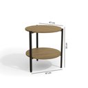 Ver imagem 6 de Kit Escritório Industrial com Mesa Estante e Mesa de Canto - Freijó/Preto