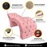 Maca Mesa Profissional com Vibroterapia Massagem Clínica Veludo Rosa Claro SOFA STORE - 5