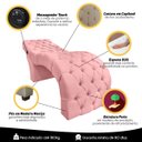 Ver imagem 5 de Maca Mesa Profissional com Vibroterapia Massagem Clínica Veludo Rosa Claro SOFA STORE