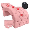 Ver imagem 2 de Maca Mesa Profissional com Vibroterapia Massagem Clínica Veludo Rosa Claro SOFA STORE