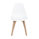 Ver imagem 3 de Kit 2 Cadeiras Eames Wood Branca Polipropileno Sala Jantar Cozinha
