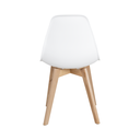 Ver imagem 5 de Kit 2 Cadeiras Eames Wood Branca Polipropileno Sala Jantar Cozinha