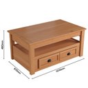 Ver imagem 3 de Mesa de Centro 1 Gaveta em Madeira Maciça Nordik