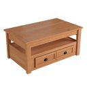 Ver imagem 2 de Mesa de Centro 1 Gaveta em Madeira Maciça Nordik Marrom Caramelo