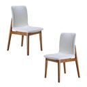 Ver imagem 1 de Conjunto de 2 Cadeiras Esmeralda - Madeira Maciça, Encosto Estofado - Távoli Decor