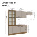 Ver imagem 4 de Armário de Cozinha Completa 270cm Rustic/crema Agata Madesa 11