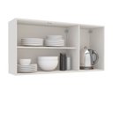 Ver imagem 5 de Armário Aéreo de Cozinha 3 Portas 120cm Rubi Branco Off White Yescasa
