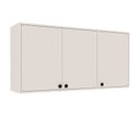 Ver imagem 2 de Armário Aéreo de Cozinha 3 Portas 120cm Rubi Branco Off White Yescasa