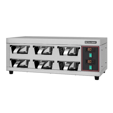 Conservador de Proteinas Elétrico Metalcubas 6 Cubas de Encosto 220V Mcp 6 e