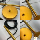 Ver imagem 4 de Luminária Pendente Haste Globo Jabuticaba Dourado Vidro Bola 1xg9 Bivolt