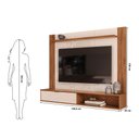 Ver imagem 2 de Painel TV até 55'' Ripado 158cm com Bancada Suspensa Savana D04 - D'Rossi