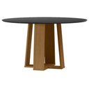 Ver imagem 1 de Mesa de Jantar Isabela 135x135 Cm com Vidro Ype Preto - New Ceval