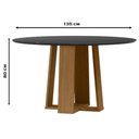 Ver imagem 2 de Mesa de Jantar Isabela 135x135 Cm com Vidro Ype Preto - New Ceval