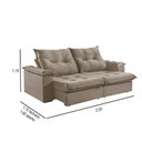 Ver imagem 3 de Sofá 4 Lugares Retrátil 250cm Pillow Top Reclinável Molas Ensacadas m-191