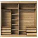 Ver imagem 7 de Guarda Roupa Gavino Casal 2 Portas de Correr Espelho 238cm Carvalho