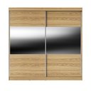 Ver imagem 4 de Guarda Roupa Gavino Casal 2 Portas de Correr Espelho 238cm Carvalho