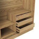 Ver imagem 5 de Guarda Roupa Gavino Casal 2 Portas de Correr Espelho 238cm Carvalho