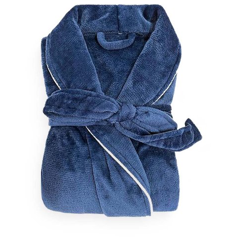 Roupão de Banho Adulto Unissex Neo Velour - Camesa Gg Marinho