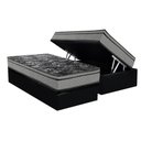 Ver imagem 1 de Cama Box Baú Solteiro: Colchão Anatômico Paropas D28 Conforto Ultra Firme + Base Crc Suede Black