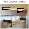 2 Suportes de Parede Invisíveis para Prateleira Fixação Oculta Aço Resistente Design Moderno - 8