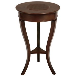 Mesa de Apoio Decorativa Imbuia com Pés em Madeira Maciça