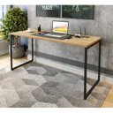 Ver imagem 1 de Mesa para Escritório Star 150cm Industrial Espresso Móveis Natura E Preto