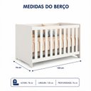 Ver imagem 3 de Berço Mali 2 em 1 para Colchão 130x70 cm 100% MDF Branco Fosco