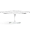 Ver imagem 1 de Mesa de Jantar Saarinen Oval 198x122 Cm Mármore Carrara Base Branca Linn Design Mesa de Jantar Saari