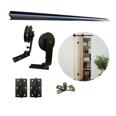 Kit Porta Camarão 0,80x2,10m Primer Branco + Kit Basic Camarão Preto