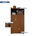 Ver imagem 5 de Armário de Escritório 2 Portas 1 Nicho Studio Marrom