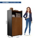 Ver imagem 4 de Armário de Escritório 2 Portas 1 Nicho Studio Marrom