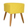 Kit Poltrona Decorativa Marcela Mais Puff Isabela Pés Palito Suede Amarelo - DS Estofados - 6