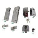 Ver imagem 1 de Kit porta dupla pivotante para vidro temperado blindex (Sistema invertido) - Cromado