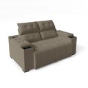 Ver imagem 5 de Sofá Retrátil e Reclinável 2 Lugares 180cm com USB e Porta-Copos Verona Veludo Impéria