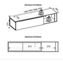 Ver imagem 4 de Rack Suspenso Extensível para TV até 65 Polegadas 1 Porta 1 Nicho Eleven Caemmun
